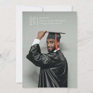full bleed modern simple photo bold year announcement