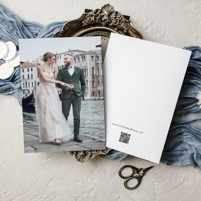 Full-Bleed Photo with QR Code on Back | Wedding Invitation (Creator Uploaded)