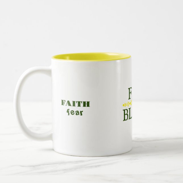 Full Bloom Green Two-Tone Coffee Mug (Left)