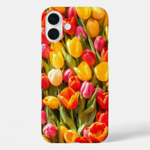 Full Bloom Tulips iPhone 16 Plus Case