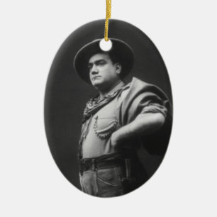 Full Body Portrait of Enrico Caruso Ceramic Ornament