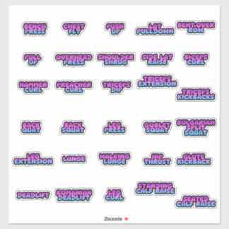 Full Body Workout Planner Stickers