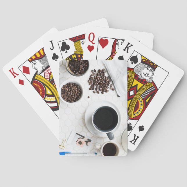 full caff coffee buzz playing cards (Back)