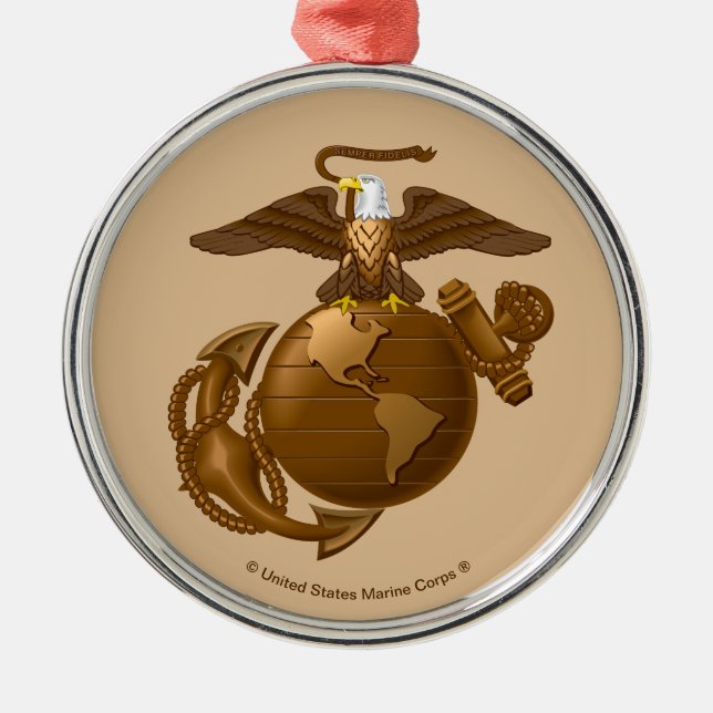 Full-Colour EGA - Bronze Metal Ornament (Front)