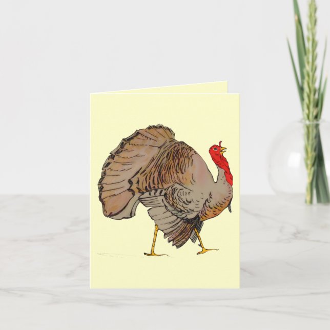 Full Colour Thanksgiving Turkey Holiday Card (Front)