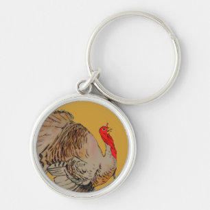 Full Colour Thanksgiving Turkey Key Ring