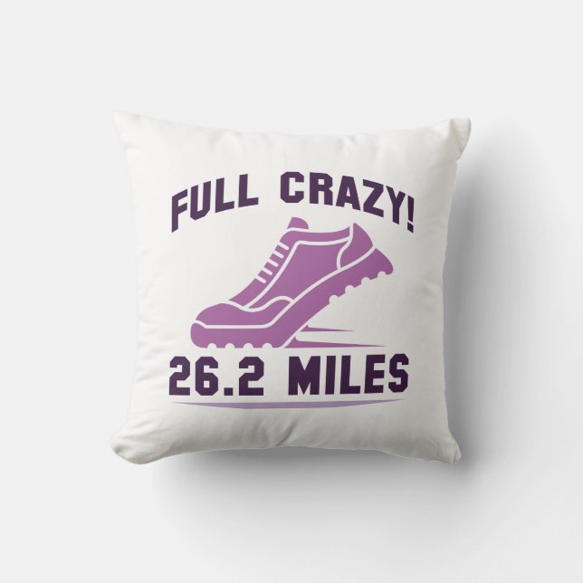 Full Crazy 26.2 Miles Cushion (Front)