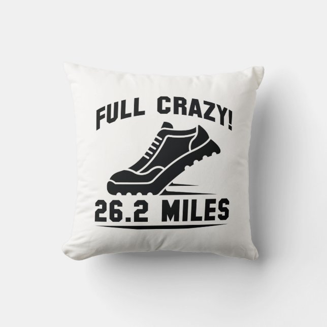 Full Crazy 26.2 Miles Cushion (Front)
