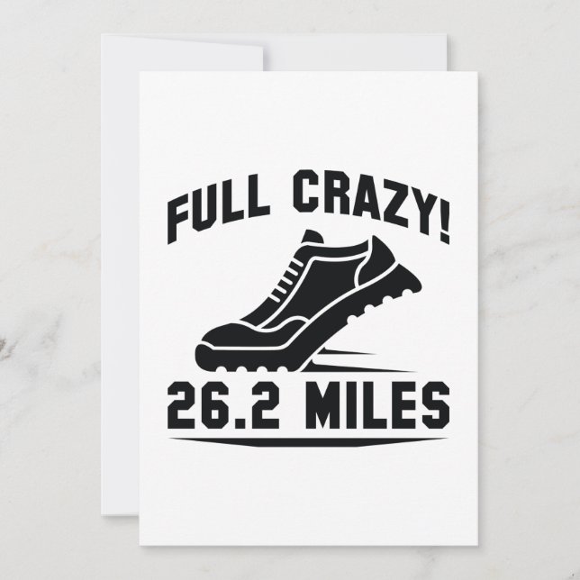 Full Crazy 26.2 Miles Thank You Card (Front)