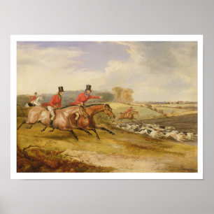 Full Cry, Bachelor's Hall, 1835 (oil on canvas) Poster