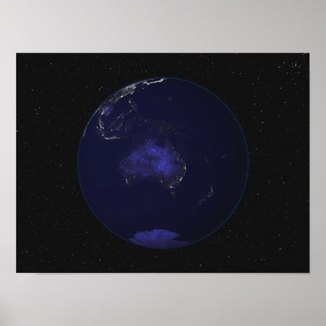 Full Earth at night showing city lights 2 Poster (Front)