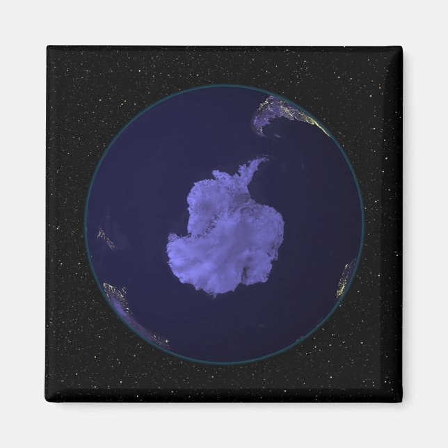 Full Earth at night showing city lights 7 Magnet (Front)