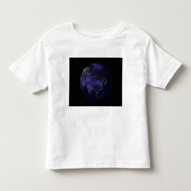 Full Earth at night showing city lights Toddler T-Shirt (Front)