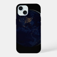 Full Earth At Night With City Lights Of Americas