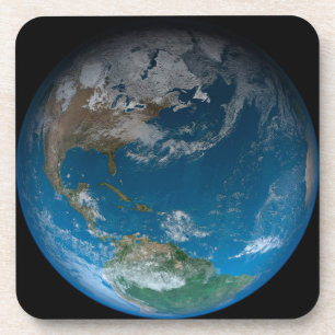 Full Earth Featuring North And South America. Coaster