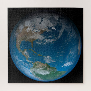 Full Earth Featuring North And South America. Jigsaw Puzzle