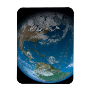 Full Earth Featuring North And South America. Magnet