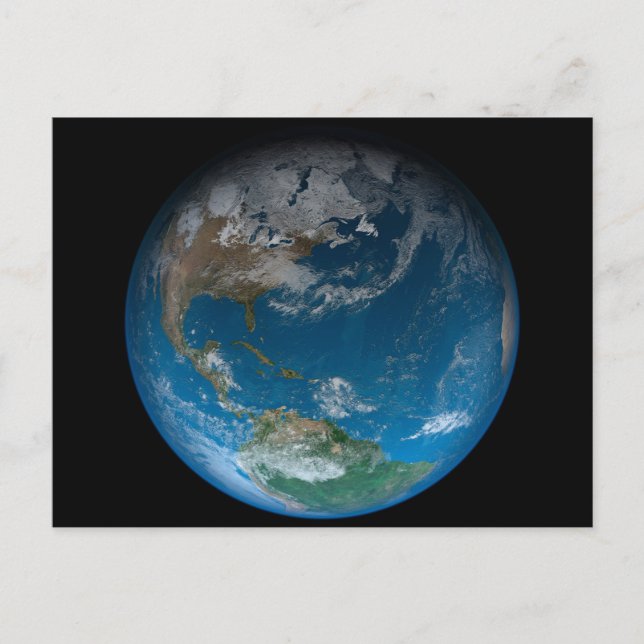 Full Earth Featuring North And South America. Postcard (Front)