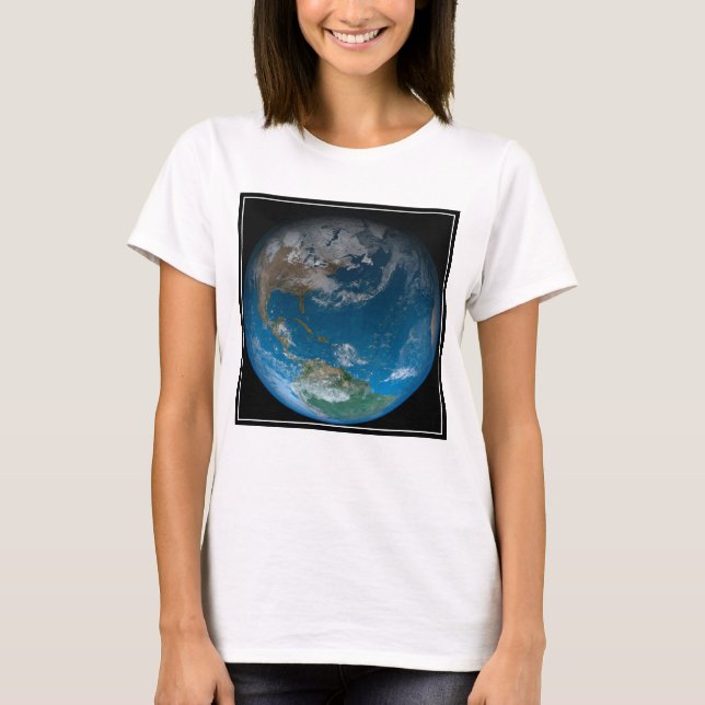 Full Earth Featuring North And South America. T-Shirt (Front)