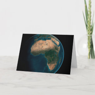 Full Earth From Space Above The African Continent. Card