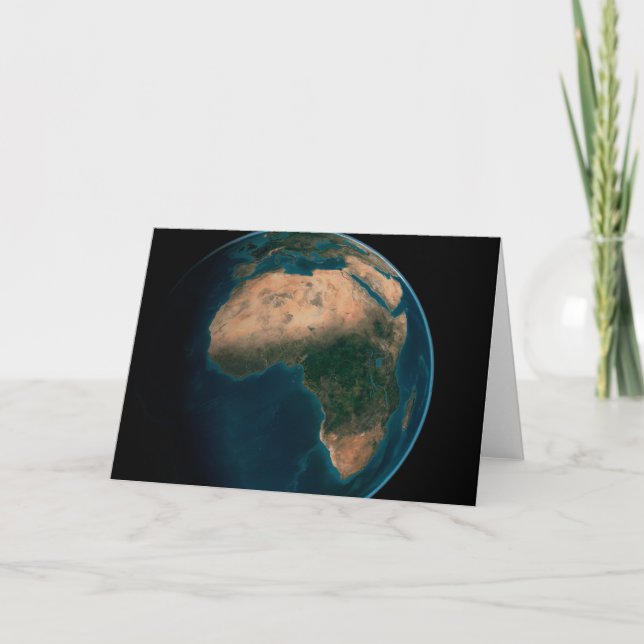 Full Earth From Space Above The African Continent. Card (Front)
