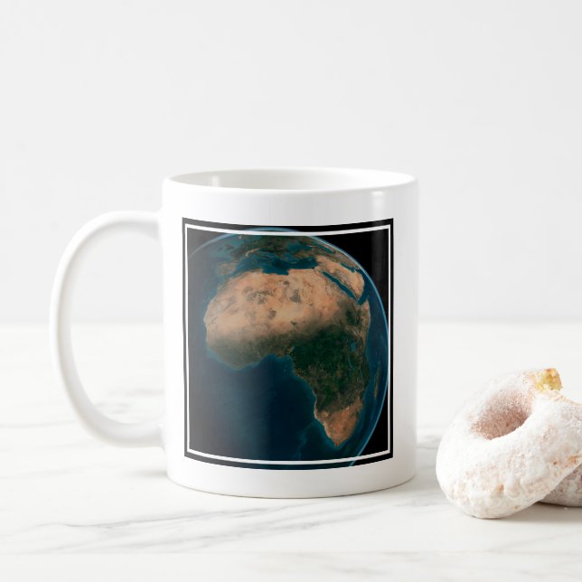 Full Earth From Space Above The African Continent. Coffee Mug (With Donut)
