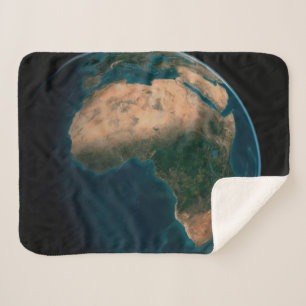 Full Earth From Space Above The African Continent. Sherpa Blanket