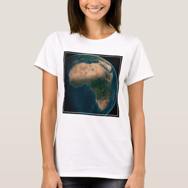 Full Earth From Space Above The African Continent. T-Shirt (Front)