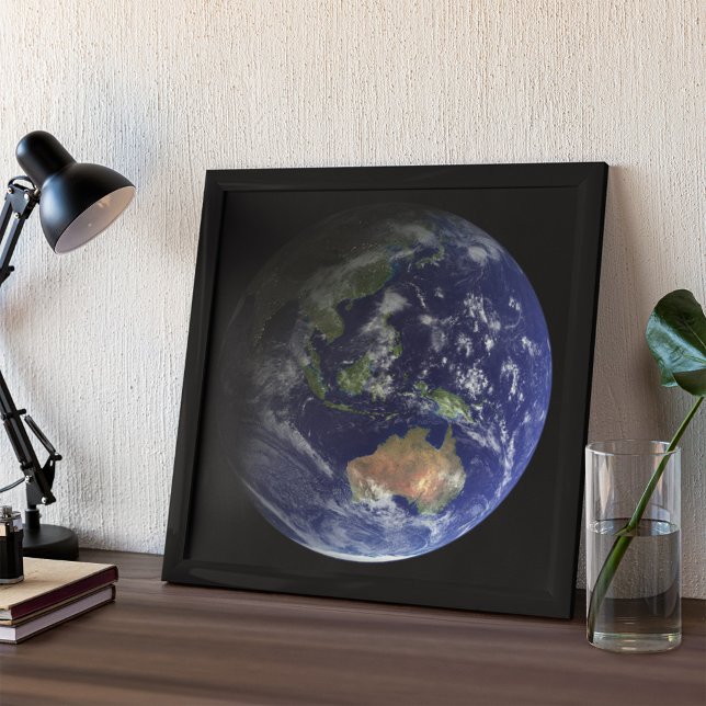 Full Earth from space showing Australia Poster (Poster in frame)