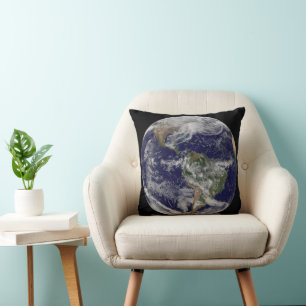 Full Earth Showing A Powerful Winter Storm. Cushion