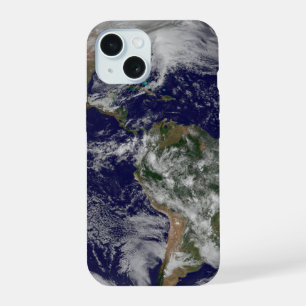 Full Earth Showing A Powerful Winter Storm. iPhone 15 Case
