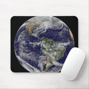 Full Earth Showing A Powerful Winter Storm. Mouse Pad