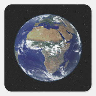 Full Earth Showing Africa and Europe Square Sticker