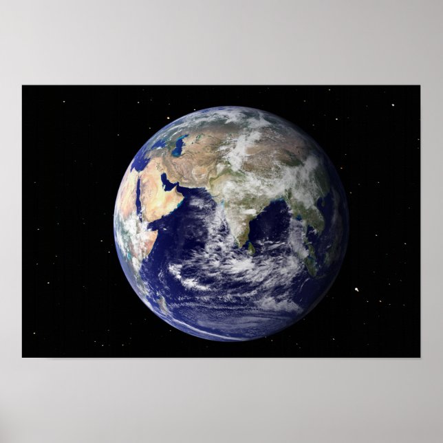 Full Earth showing Europe and Asia 2 Poster (Front)