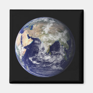 Full Earth showing Europe and Asia Magnet