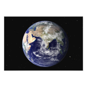 Full Earth showing Europe and Asia Photo Print