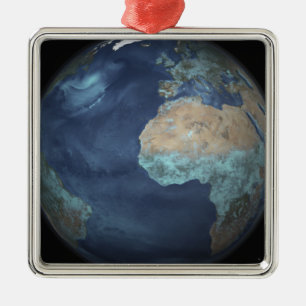 Full Earth showing evaporation Metal Tree Decoration