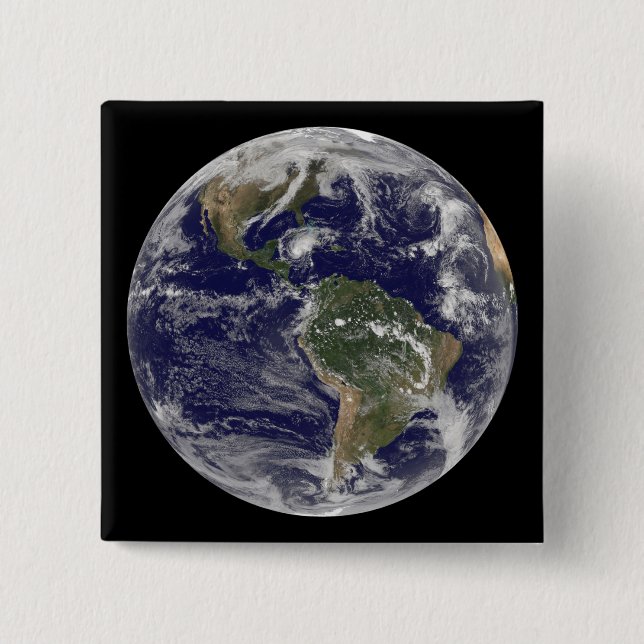 Full Earth showing Hurricane Paloma 15 Cm Square Badge (Front)