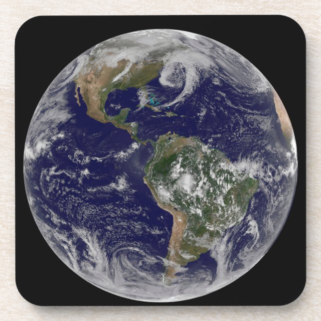 Full Earth Showing Low Pressure Systems. Coaster (Front)