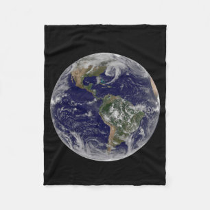 Full Earth Showing Low Pressure Systems. Fleece Blanket