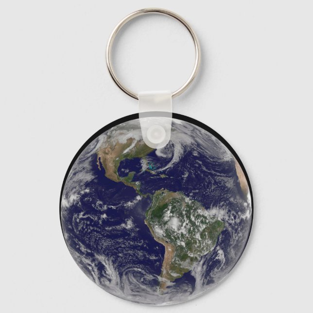 Full Earth Showing Low Pressure Systems. Key Ring (Front)
