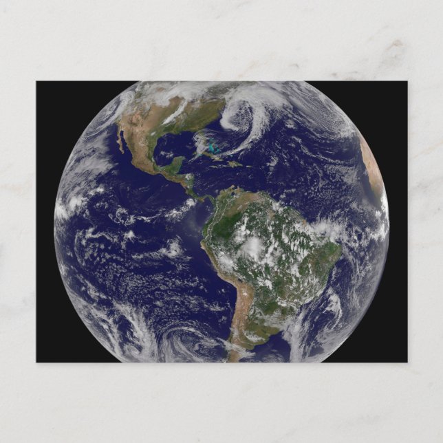 Full Earth Showing Low Pressure Systems. Postcard (Front)