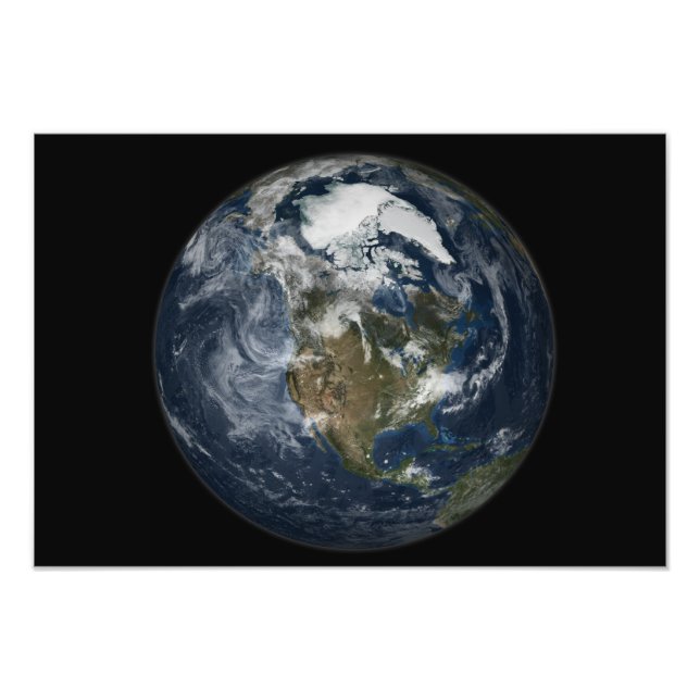 Full Earth showing North America 2 Photo Print (Front)
