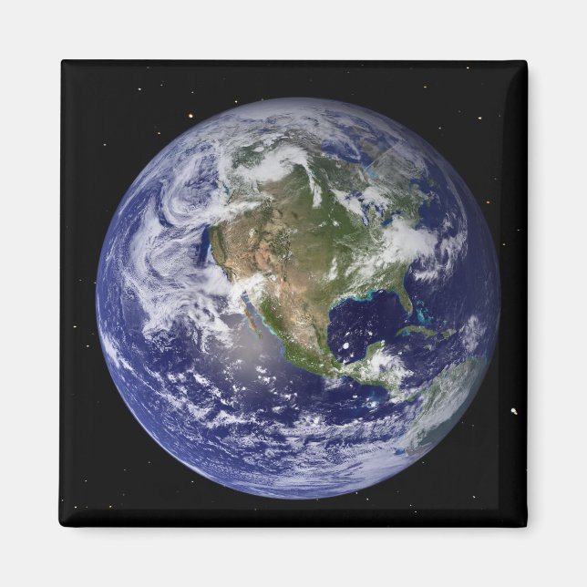 Full Earth showing North America 4 Magnet (Front)