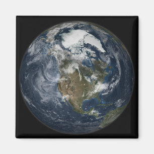 Full Earth showing North America 5 Magnet