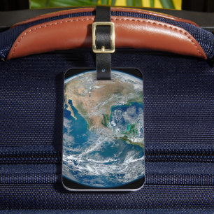 Full Earth Showing North America And Mexico. Luggage Tag