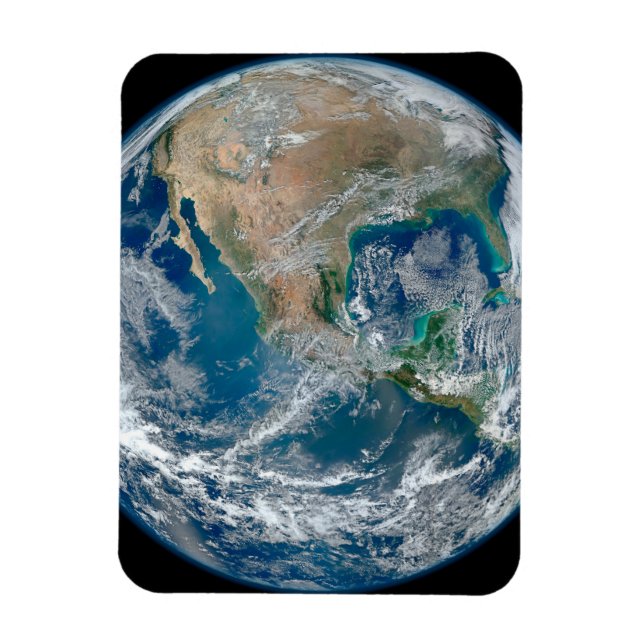 Full Earth Showing North America And Mexico. Magnet (Vertical)