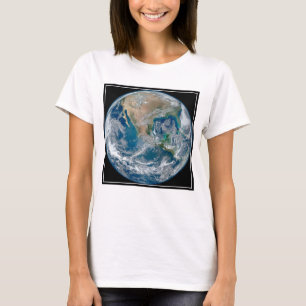 Full Earth Showing North America And Mexico. T-Shirt