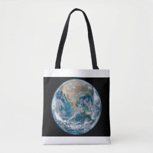 Full Earth Showing North America And Mexico. Tote Bag