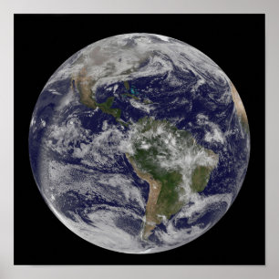 Full Earth showing North America and South Amer 4 Poster